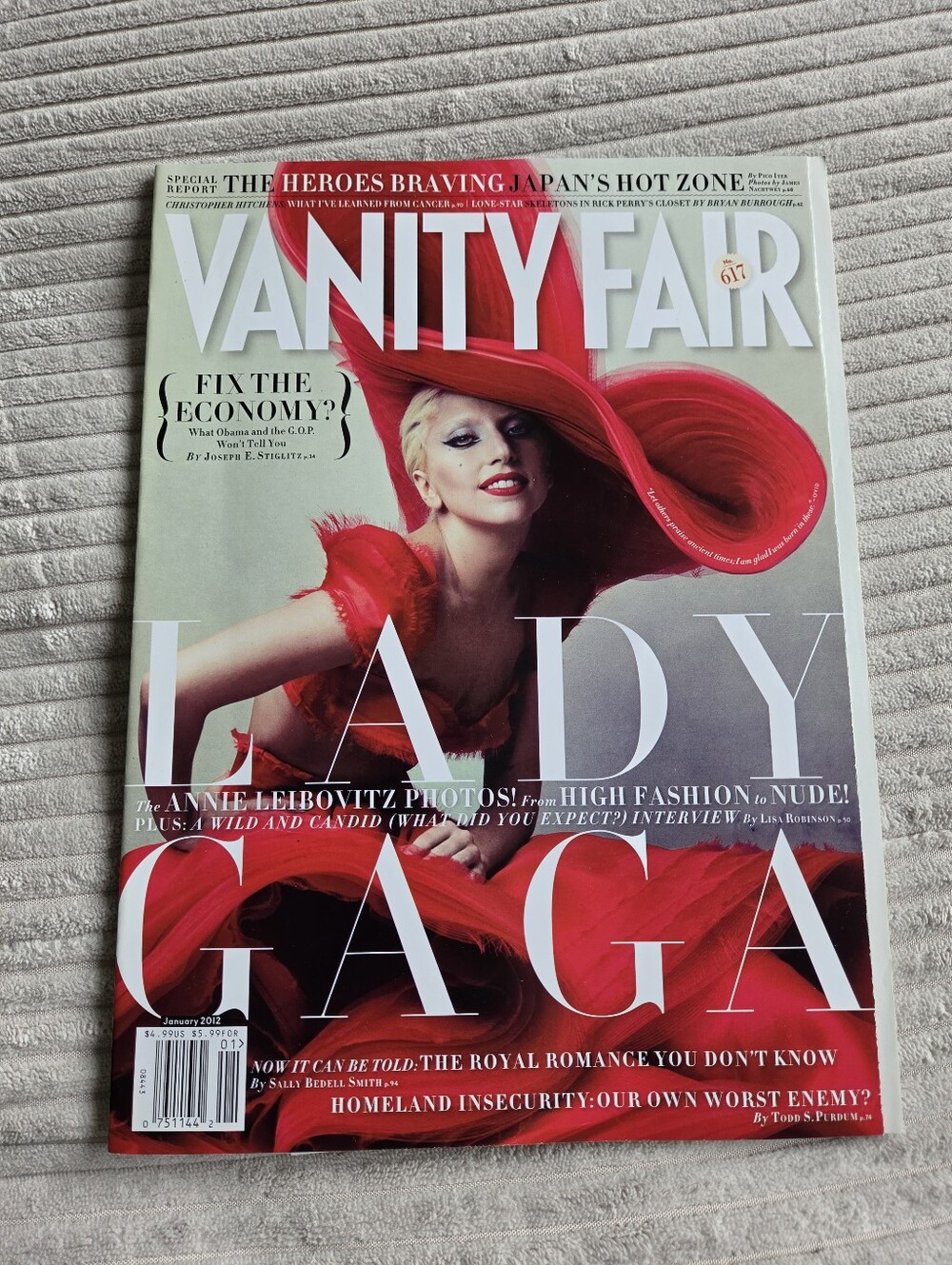2012 Issue of Lady Gaga on Vanity Fair Magazine